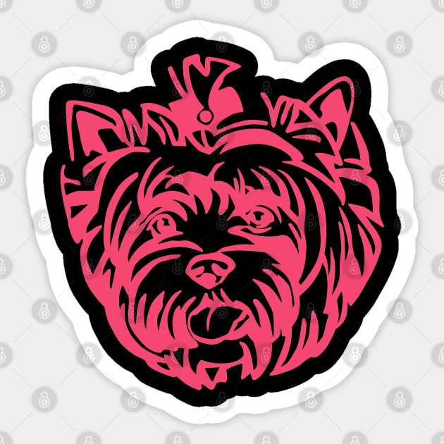 Yorkshire Terrier Print Men Women Kids Yorkie Tee Sticker by Linco